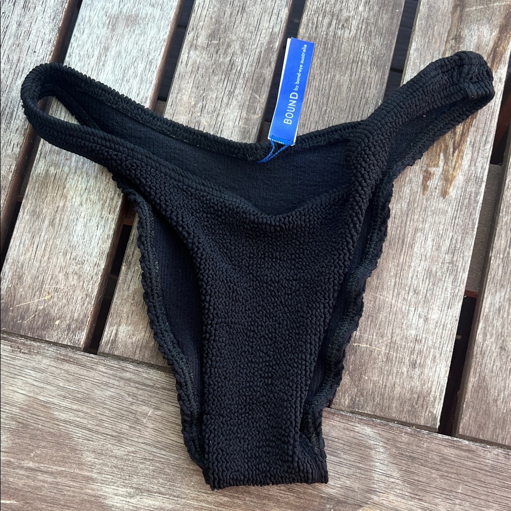 NEW - Bound by BOND EYE Black Textured Bikini Bottom